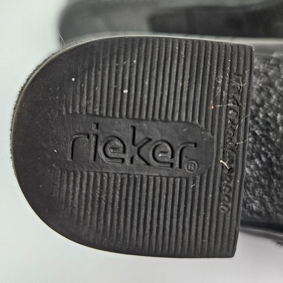 Rieker Antistress Rebecca Embossed Leather Side Lace Up Heel Ankle Boot 39/US 8 - Picture 11 of 13